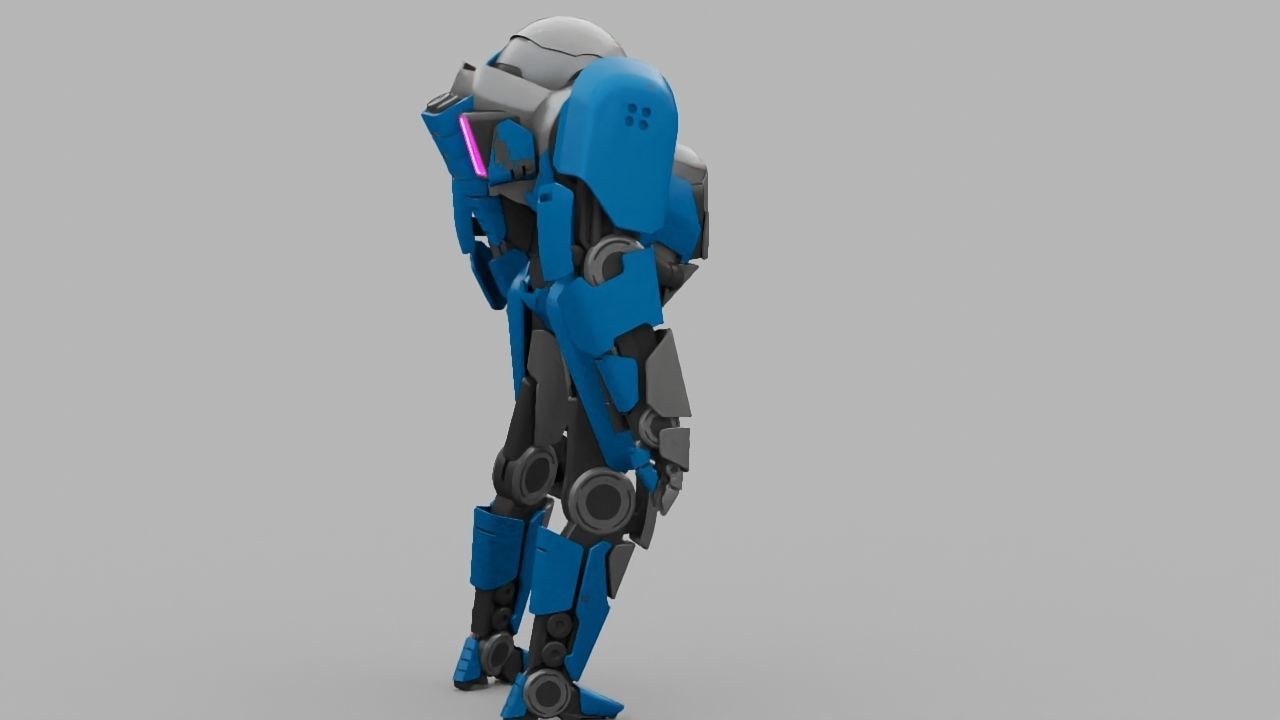 COMBAT DROID IONOS rigged character 3D model_11