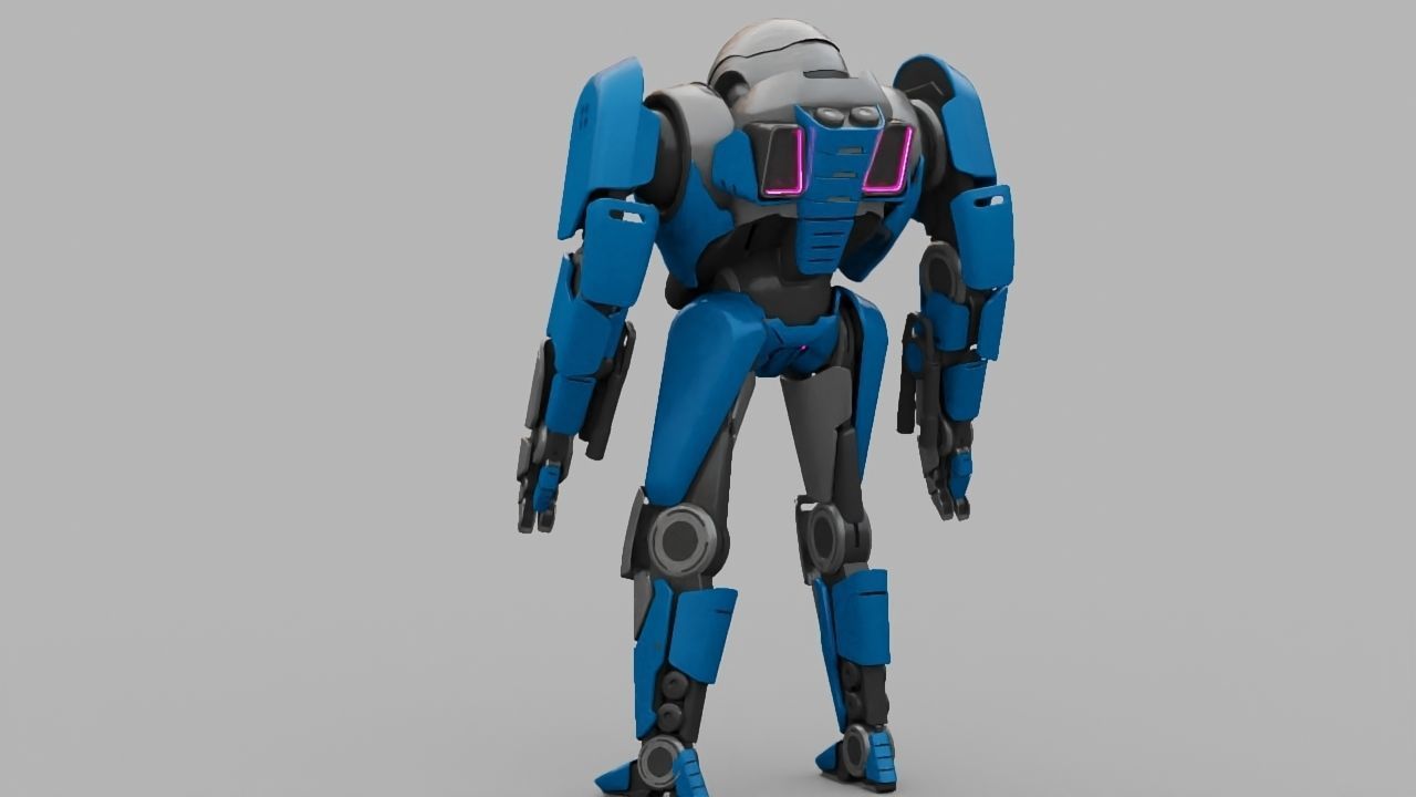 COMBAT DROID IONOS rigged character 3D model_7