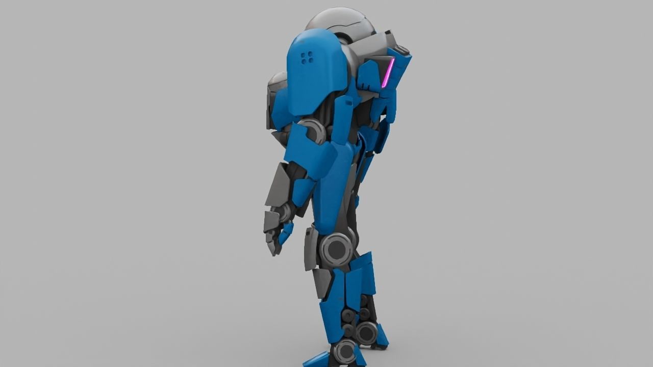 COMBAT DROID IONOS rigged character 3D model_5