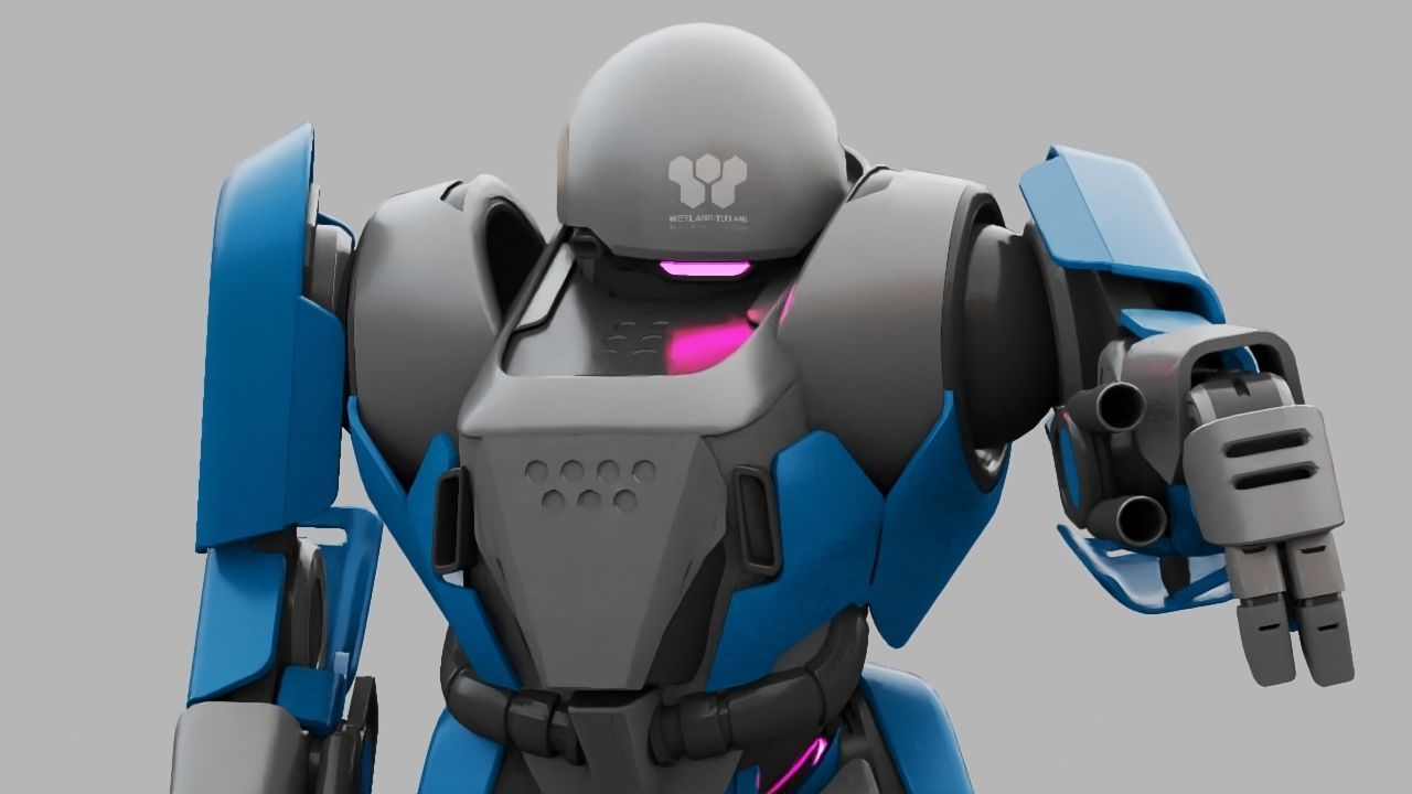 COMBAT DROID IONOS rigged character 3D model_29