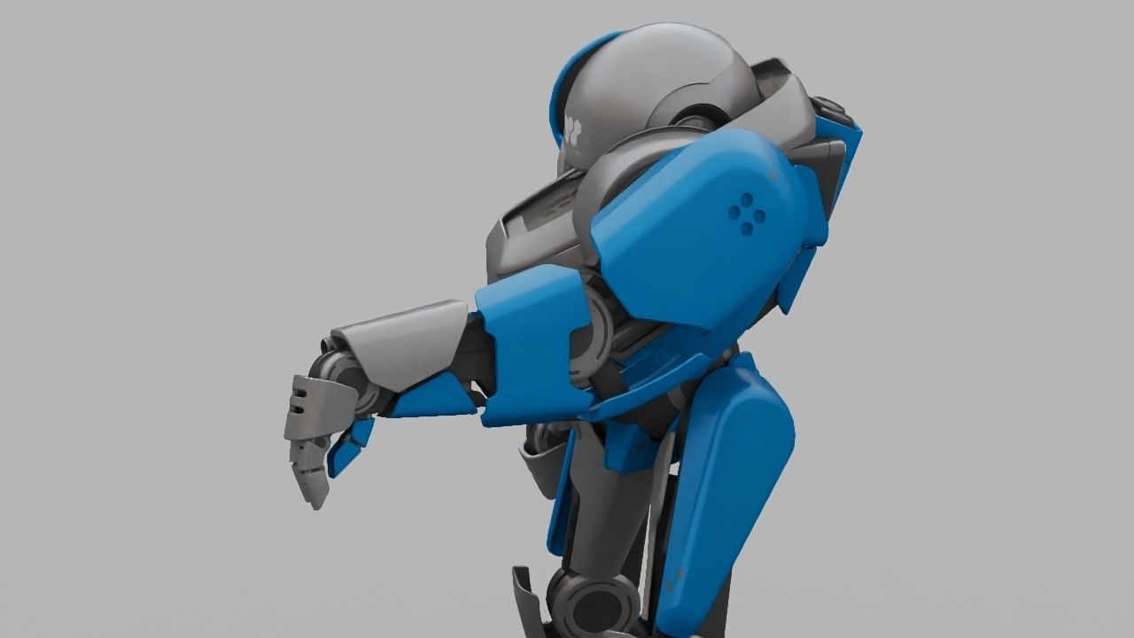 COMBAT DROID IONOS rigged character 3D model_19