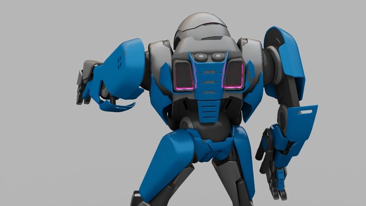 COMBAT DROID IONOS rigged character 3D model_24