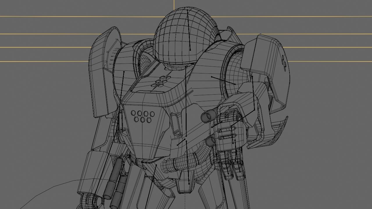 COMBAT DROID IONOS rigged character 3D model_40