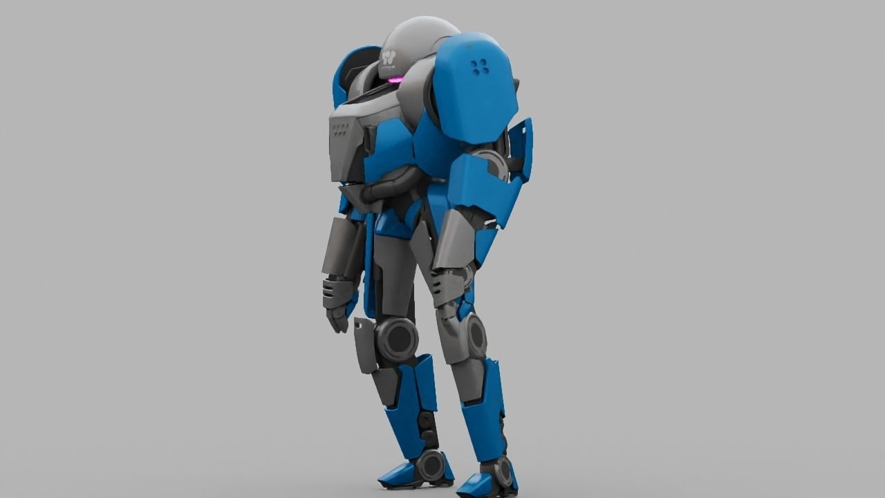 COMBAT DROID IONOS rigged character 3D model_3