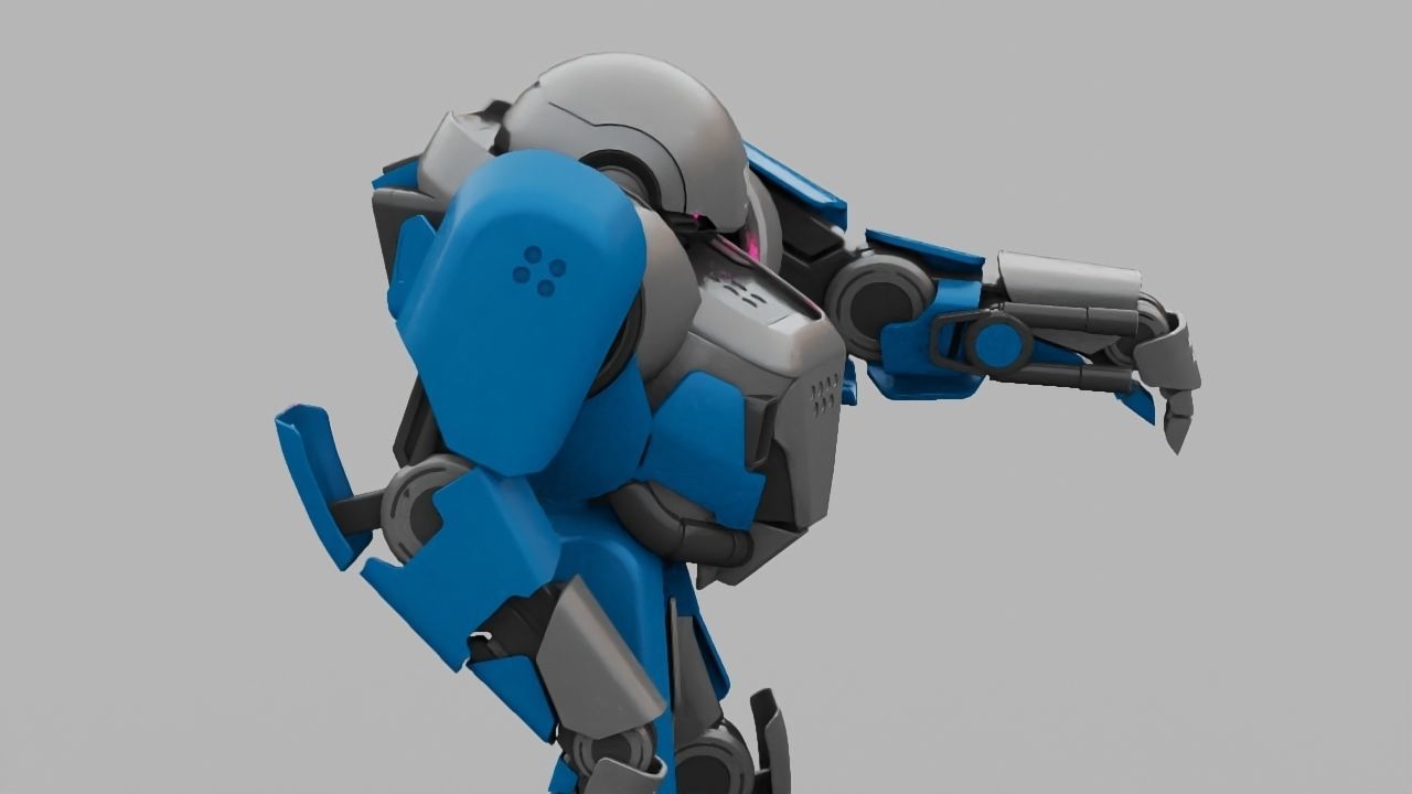 COMBAT DROID IONOS rigged character 3D model_27