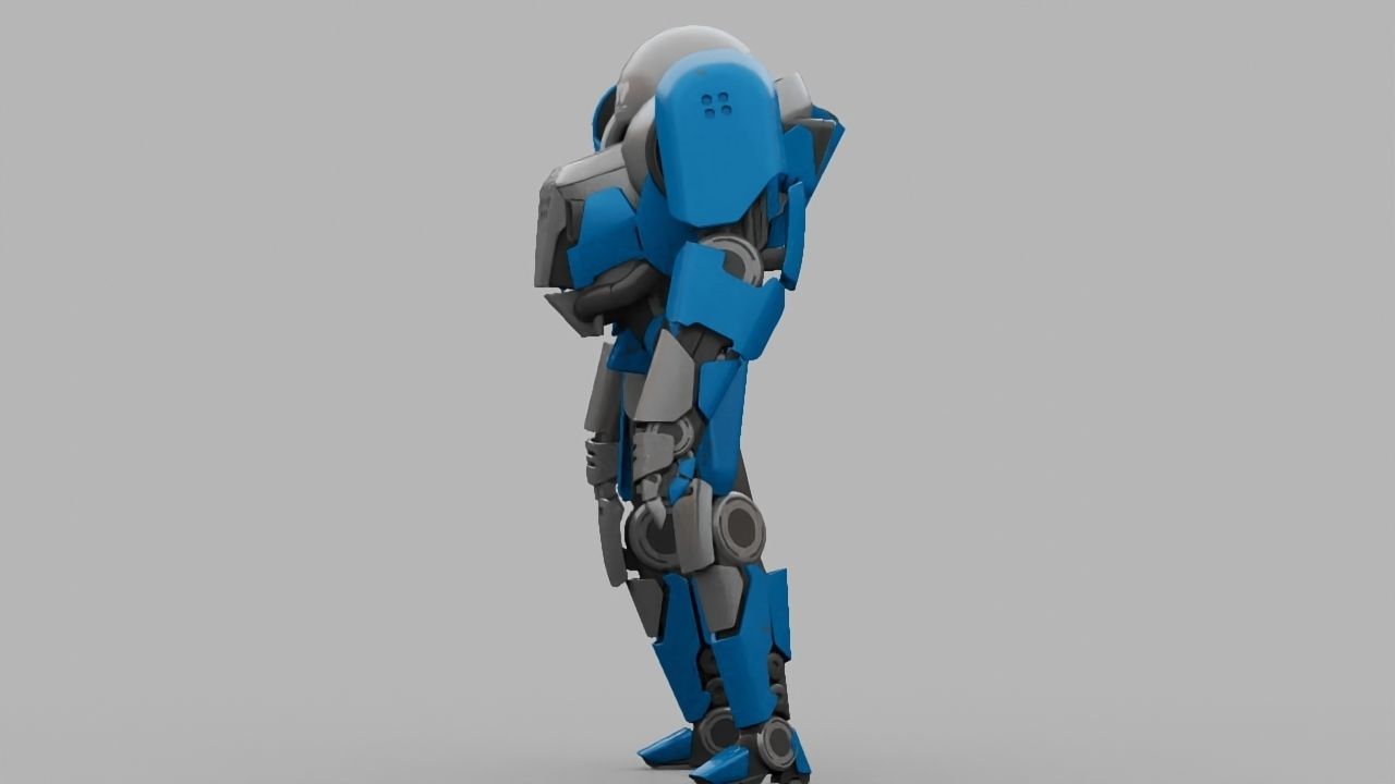 COMBAT DROID IONOS rigged character 3D model_4