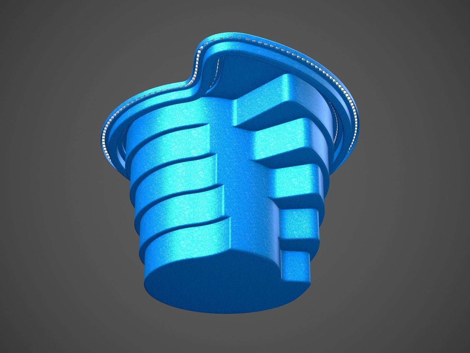 Lotus swimming pool 3D model_7