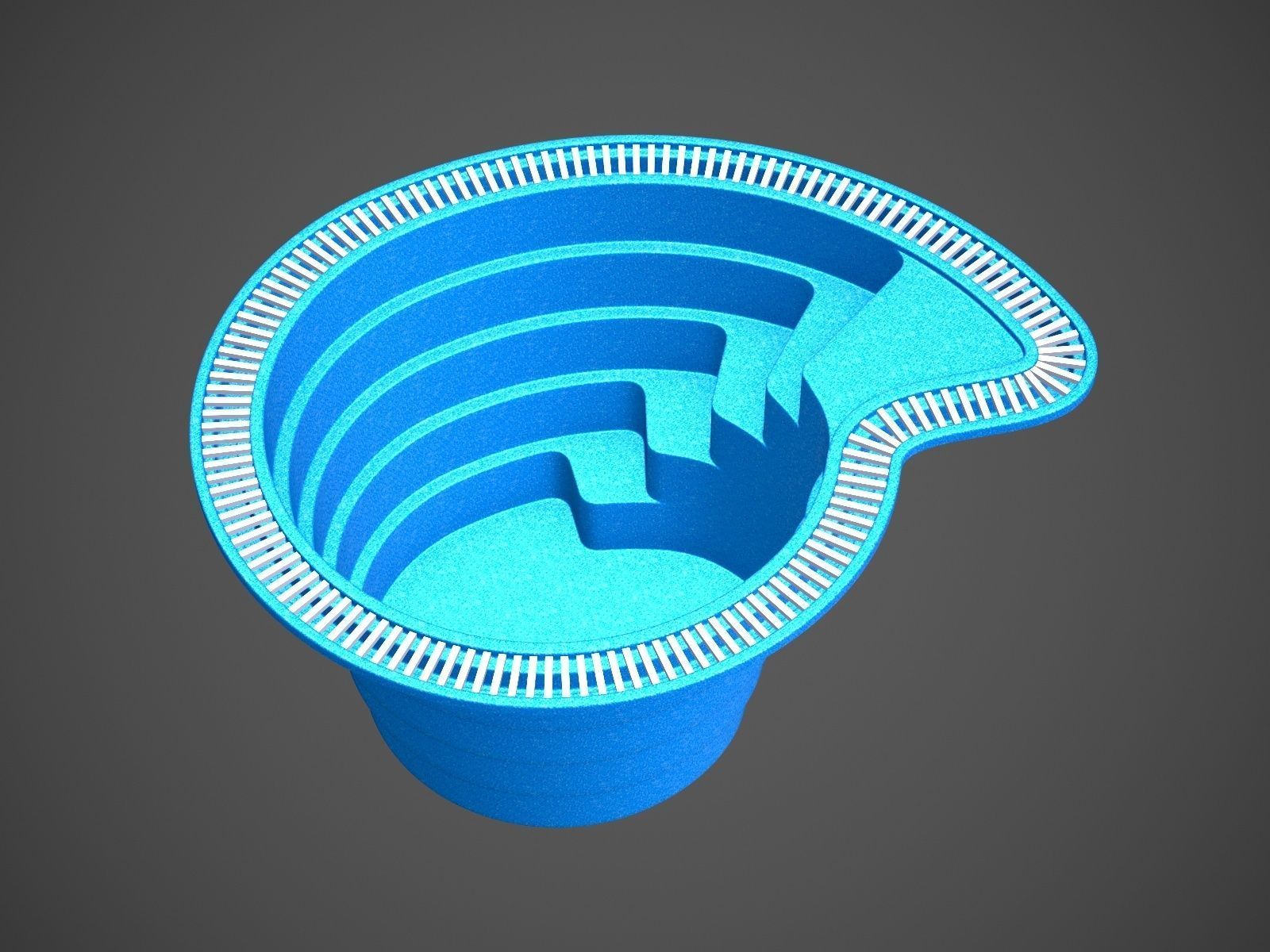 Lotus swimming pool 3D model_6