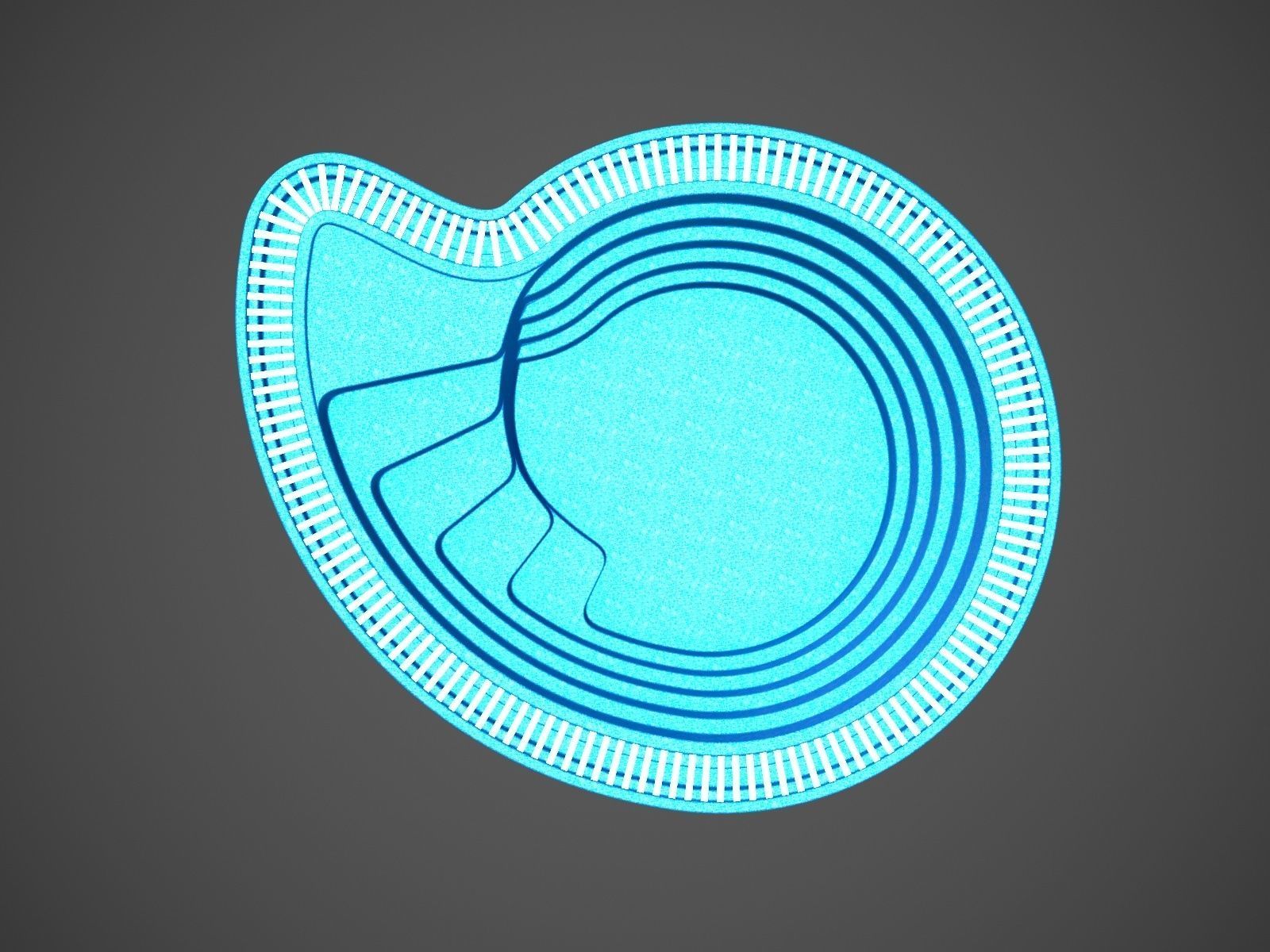 Lotus swimming pool 3D model_5