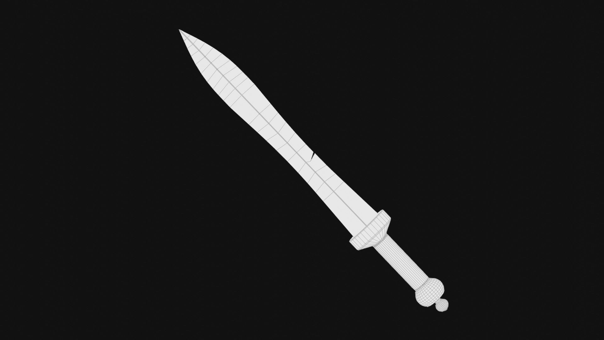 Spartan Collection shield with two spears 3D model_14