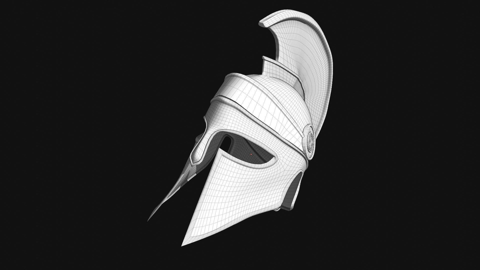 Spartan Collection shield with two spears 3D model_11