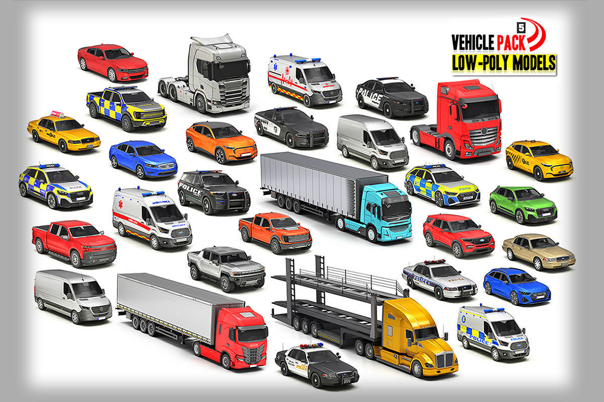 Vehicle-Pack-3 Low-poly 3D model_0