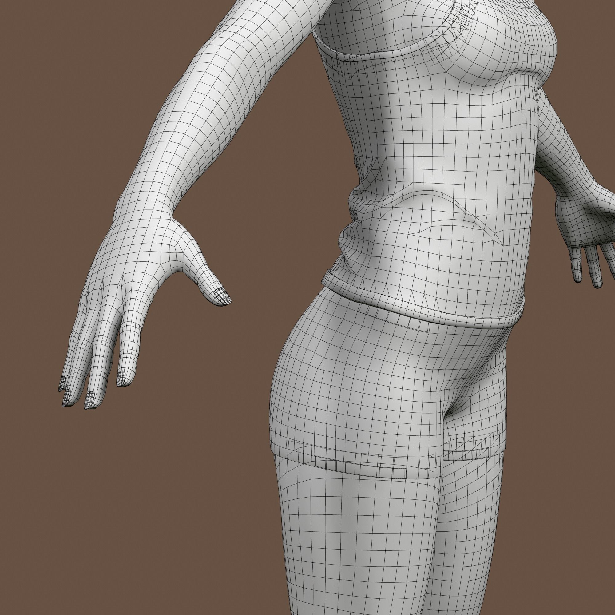 Teenage girl 3D model_47