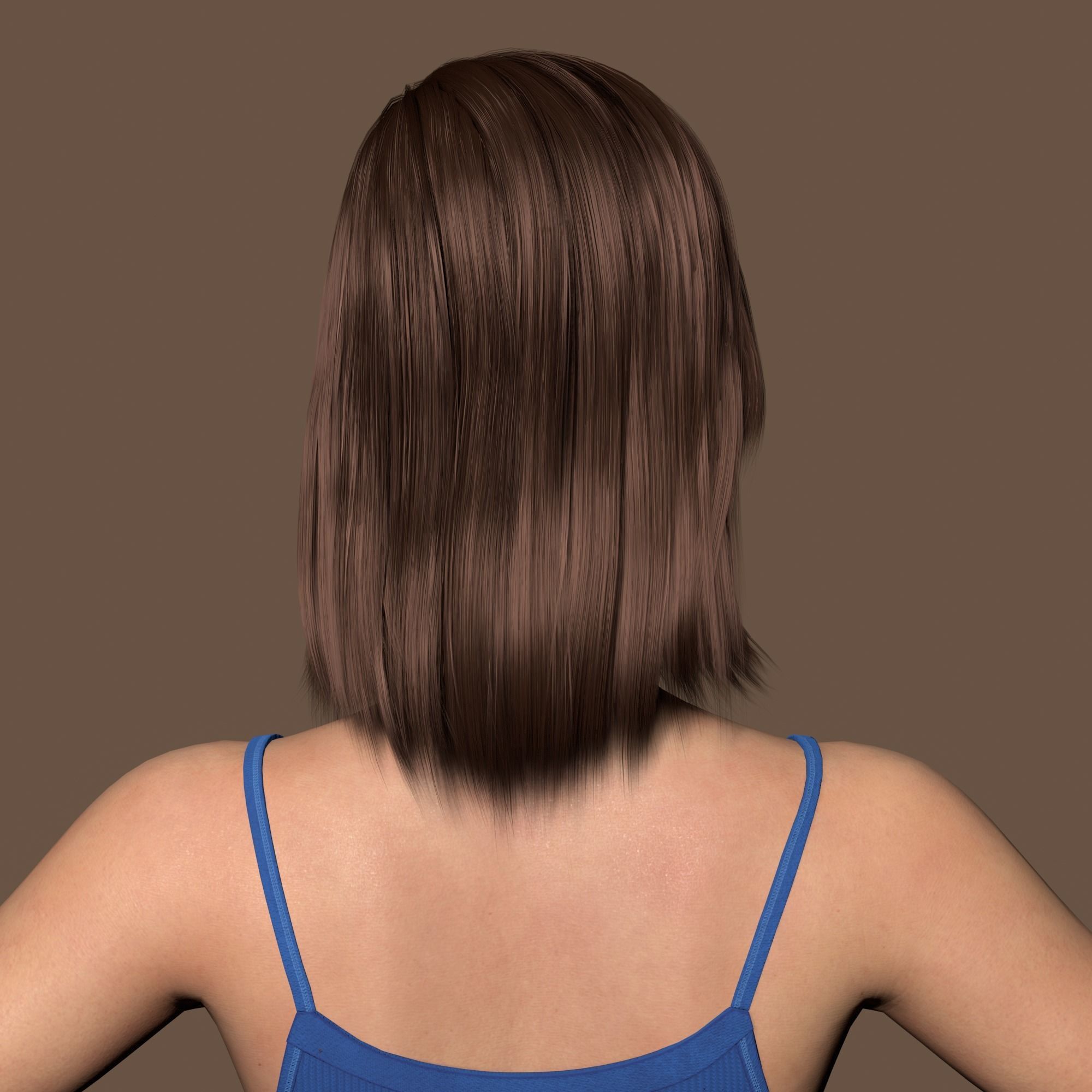 Teenage girl 3D model_4
