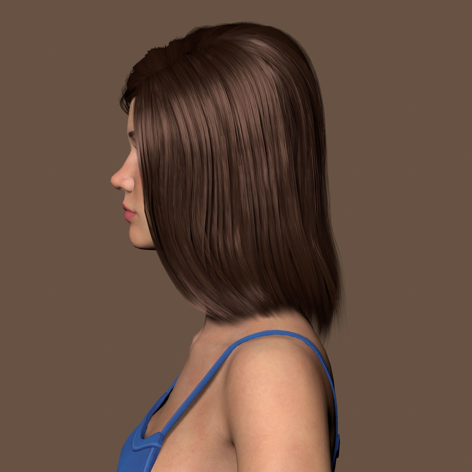 Teenage girl 3D model_2