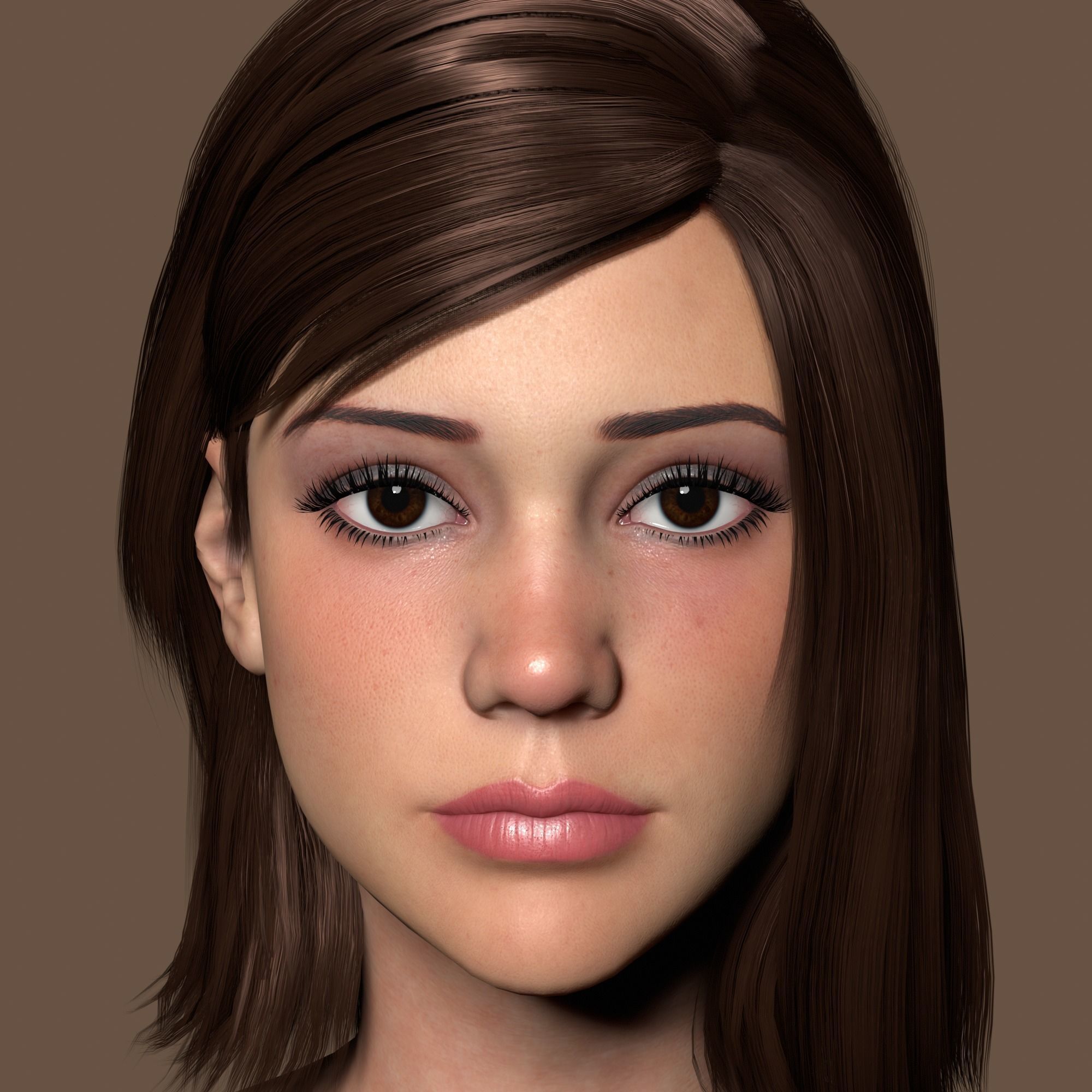 Teenage girl 3D model_27