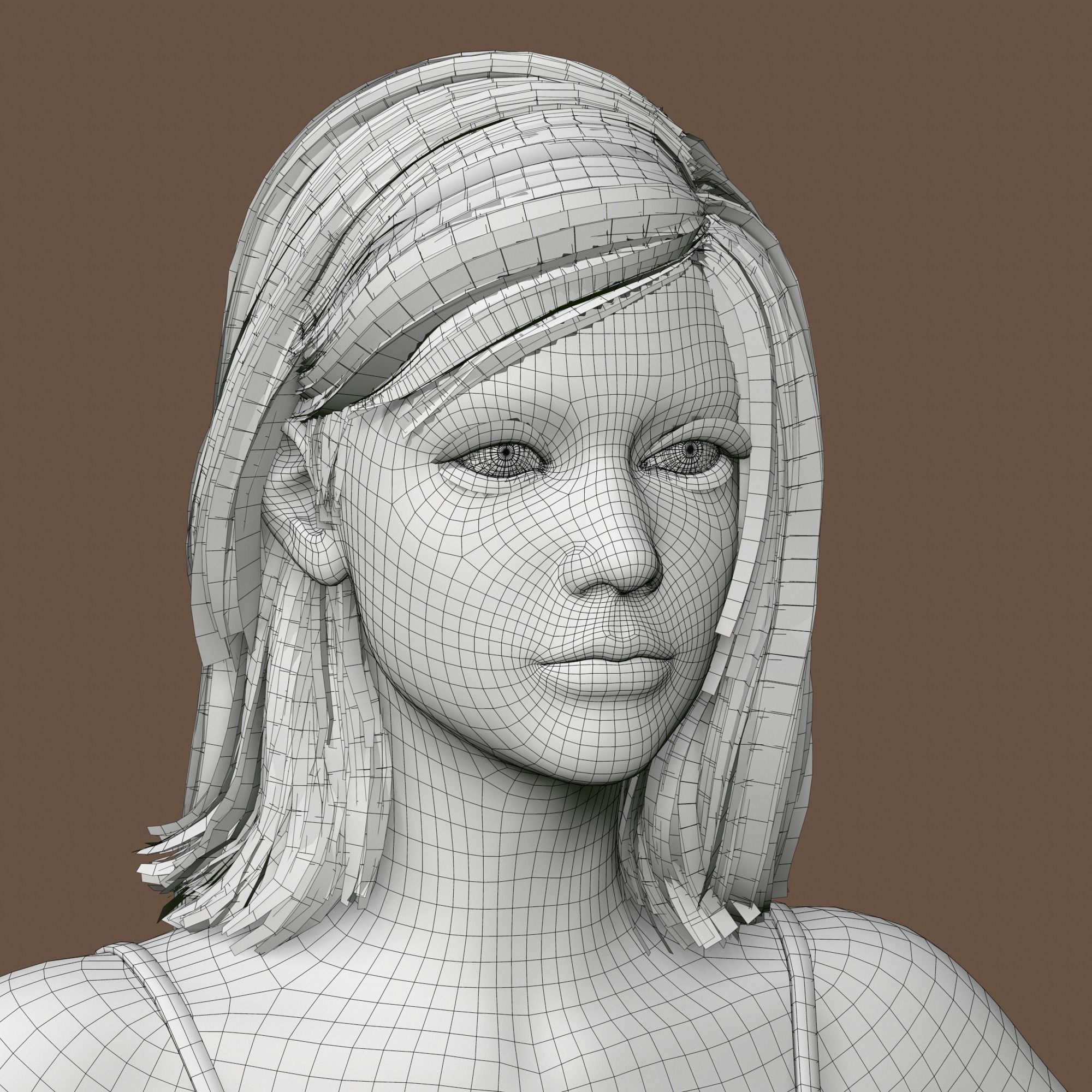 Teenage girl 3D model_45