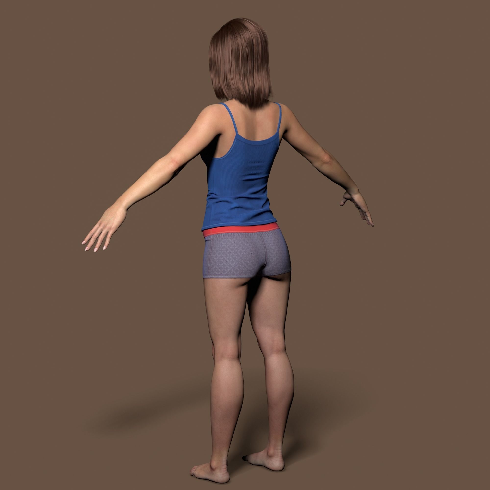 Teenage girl 3D model_22