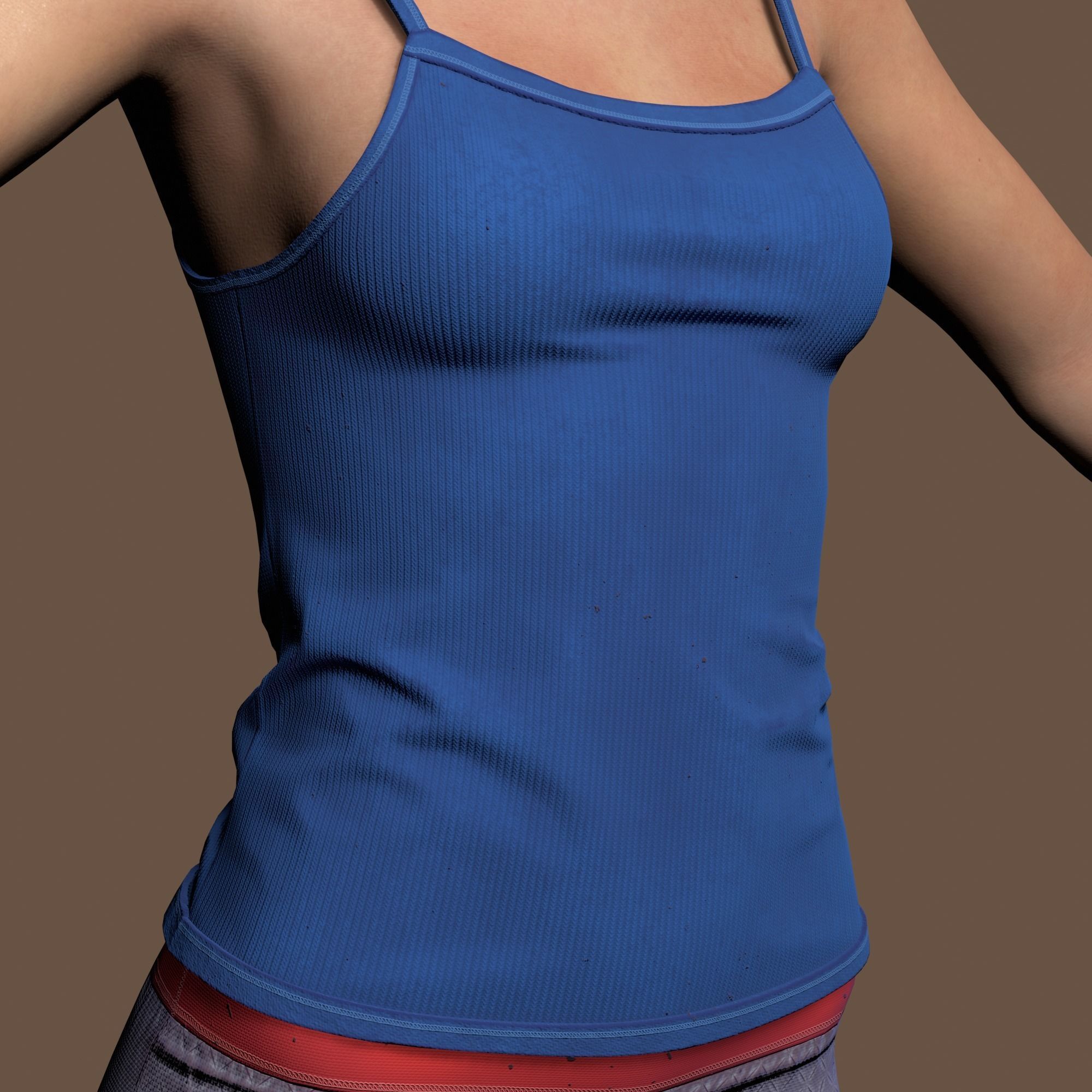 Teenage girl 3D model_37