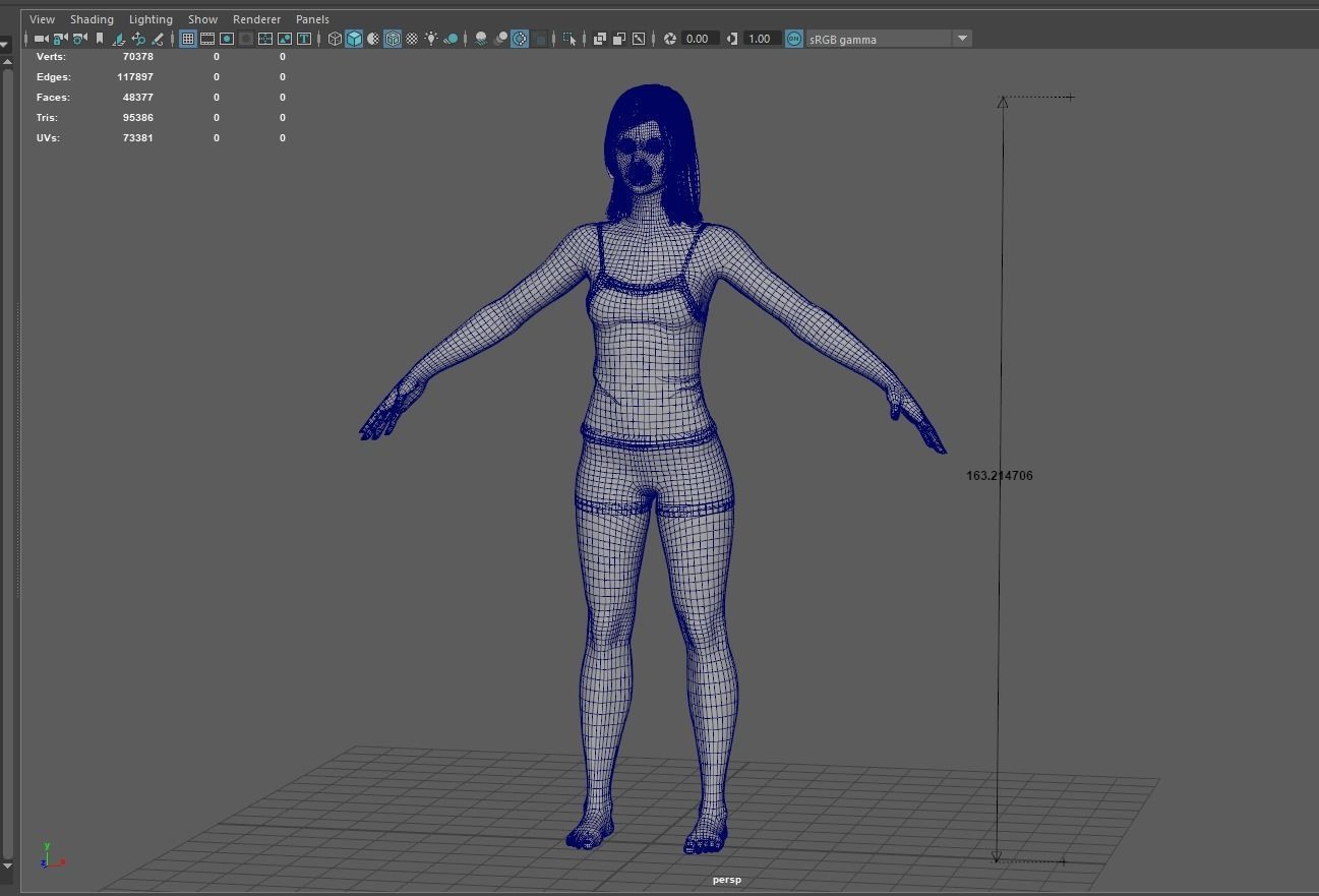 Teenage girl 3D model_51