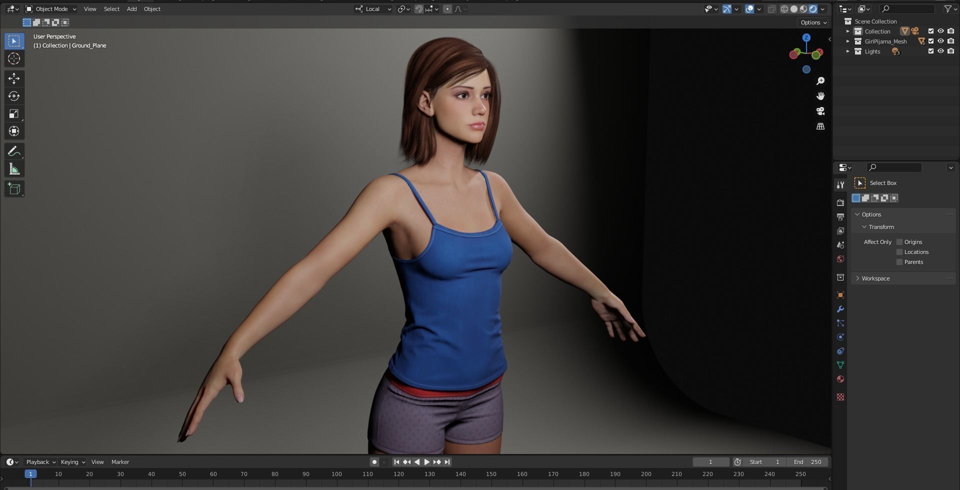 Teenage girl 3D model_54