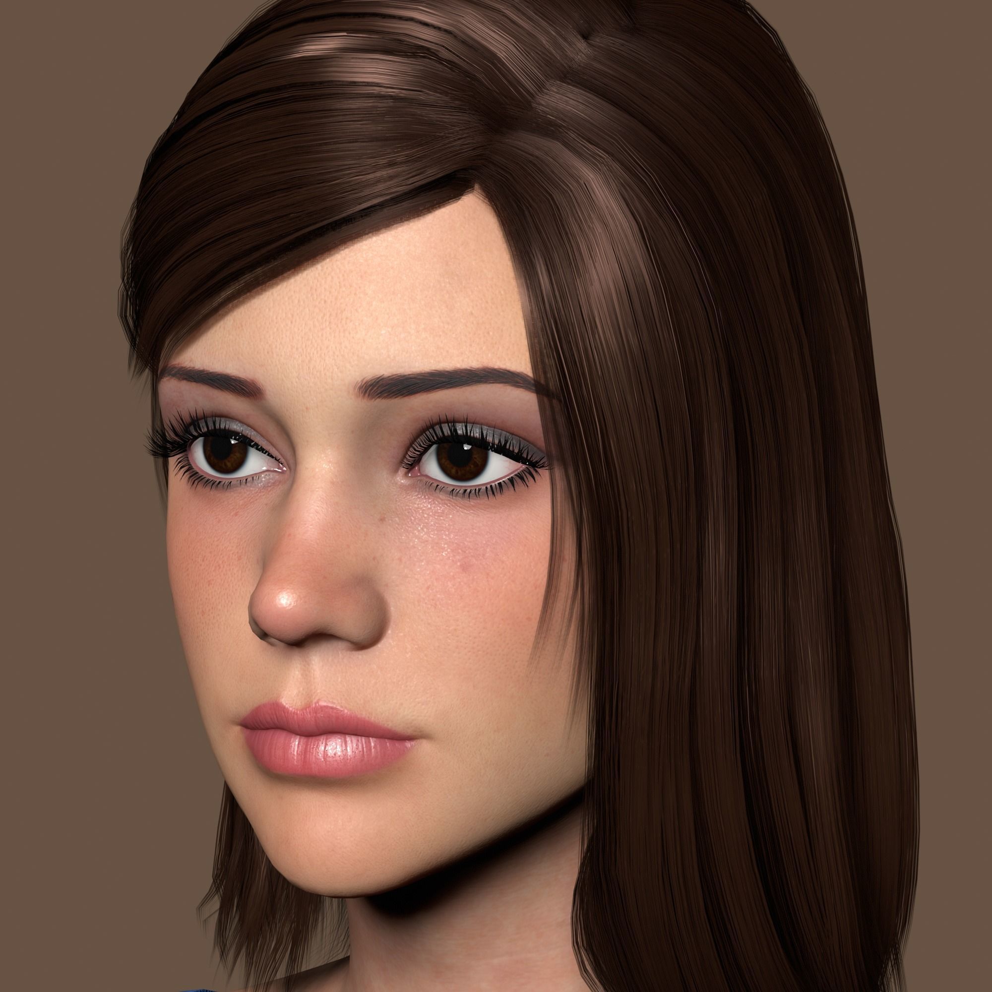 Teenage girl 3D model_28