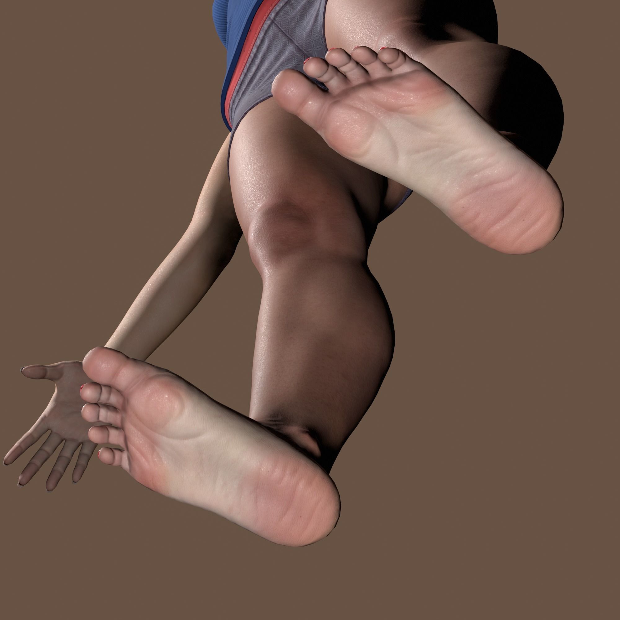 Teenage girl 3D model_32