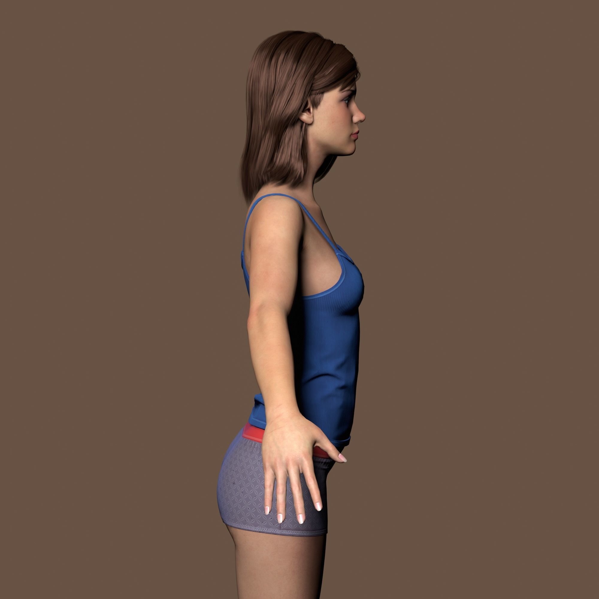 Teenage girl 3D model_18