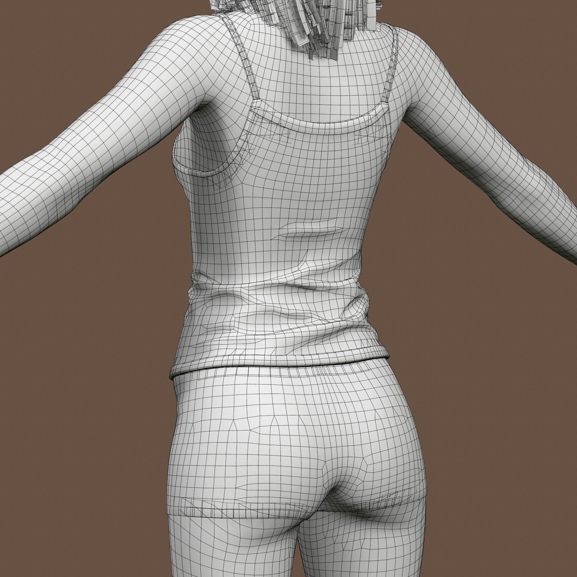 Teenage girl 3D model_49