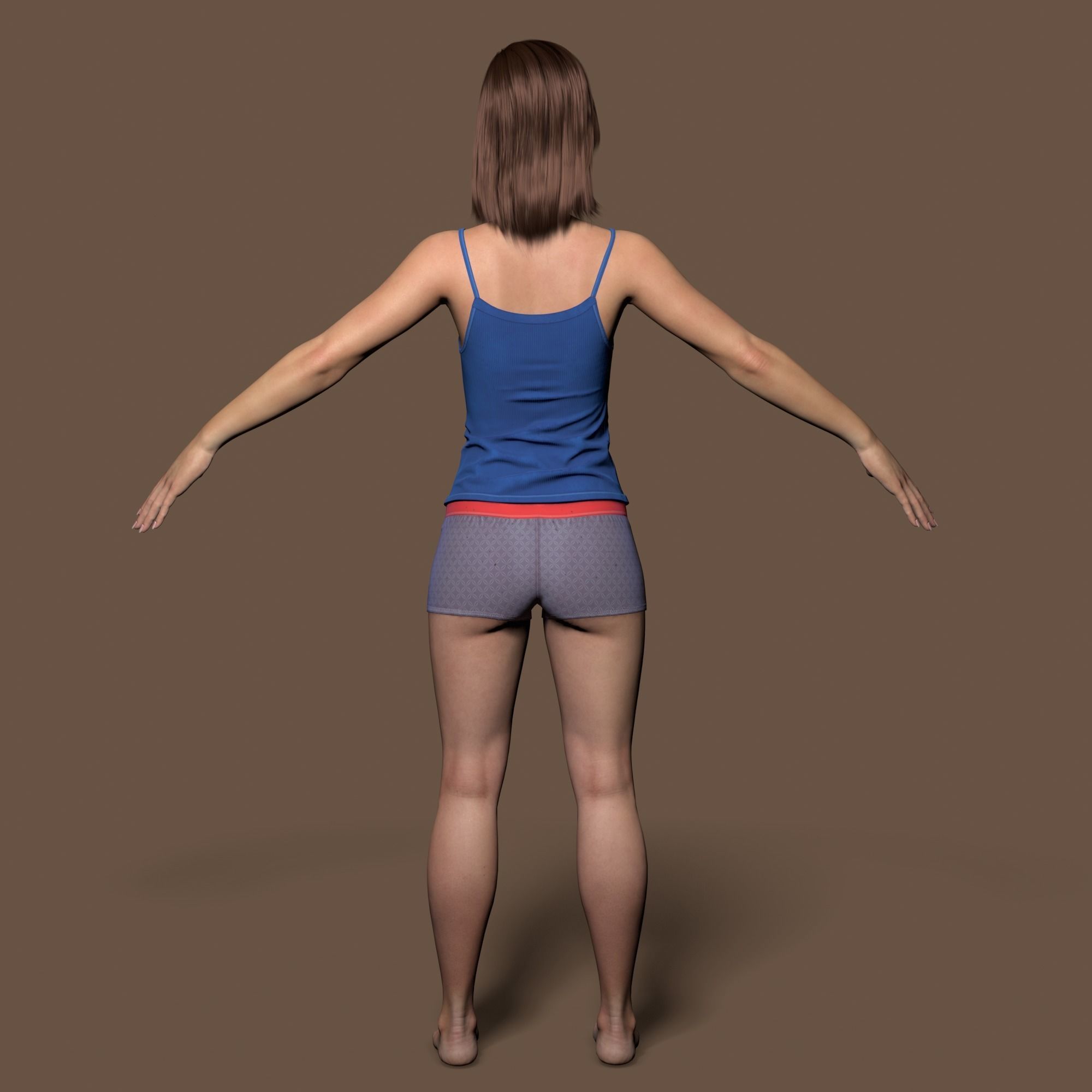 Teenage girl 3D model_23