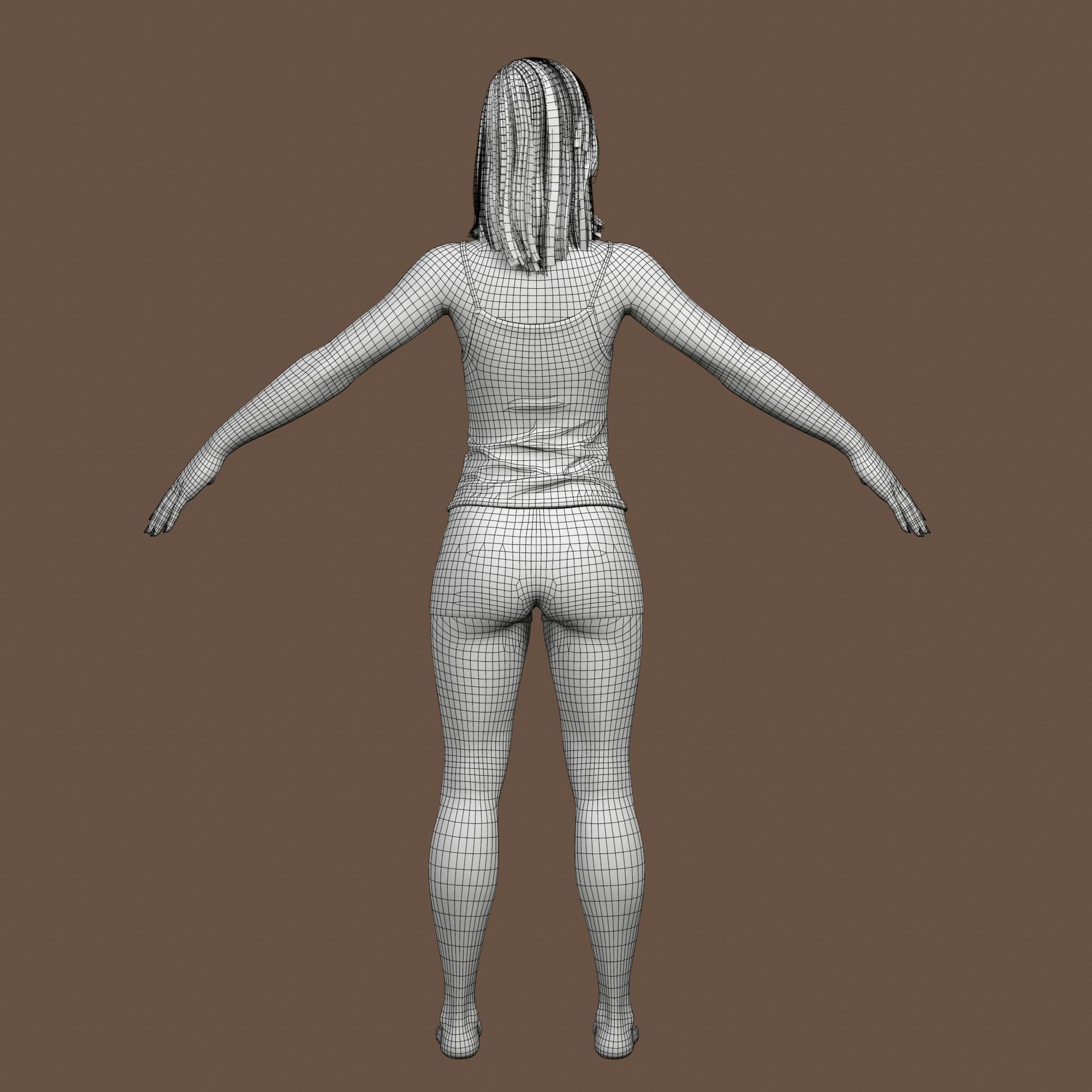 Teenage girl 3D model_43