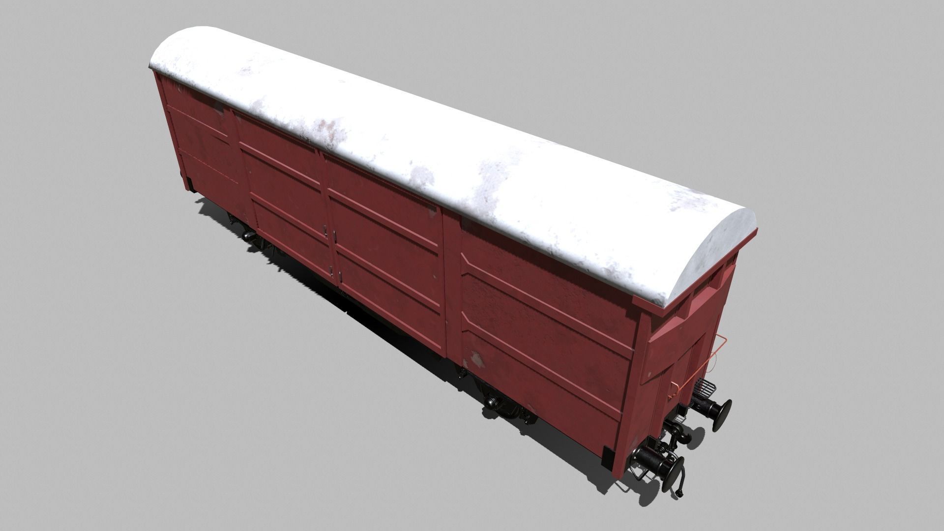 Railroad Car Low-poly 3D model_11