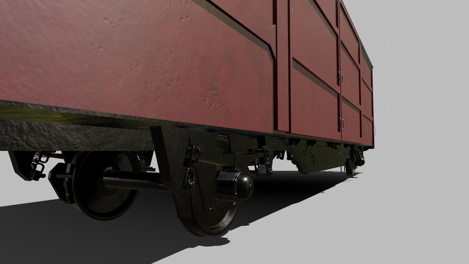 Railroad Car Low-poly 3D model_7