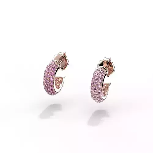 Earring hoop c style 3D print model