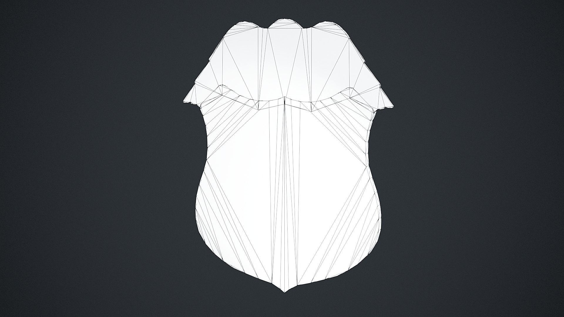 Criminal Investigation Badge Low-poly 3D model_3