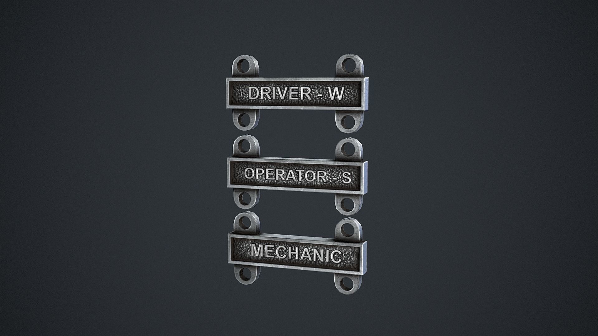 Driver Mechanic Badge Low-poly 3D model_2