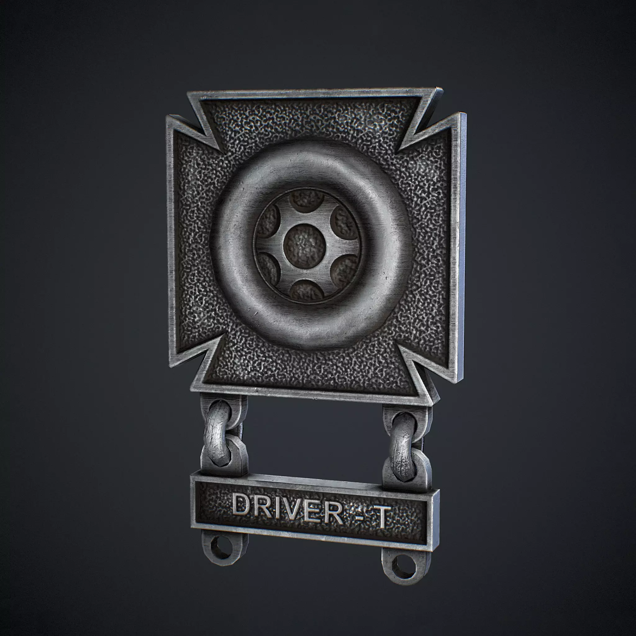 Driver Mechanic Badge Low-poly 3D model_0