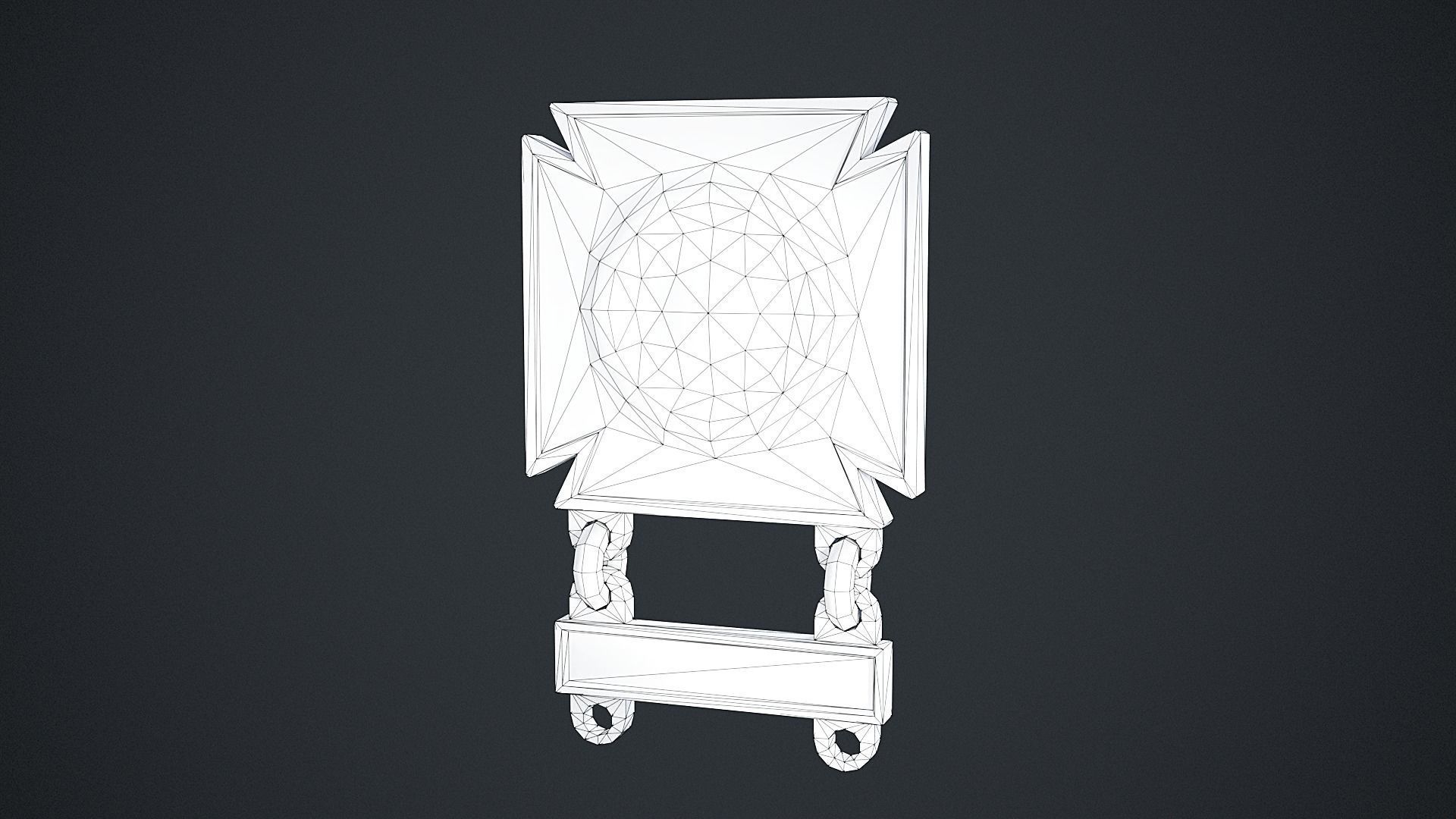 Driver Mechanic Badge Low-poly 3D model_3