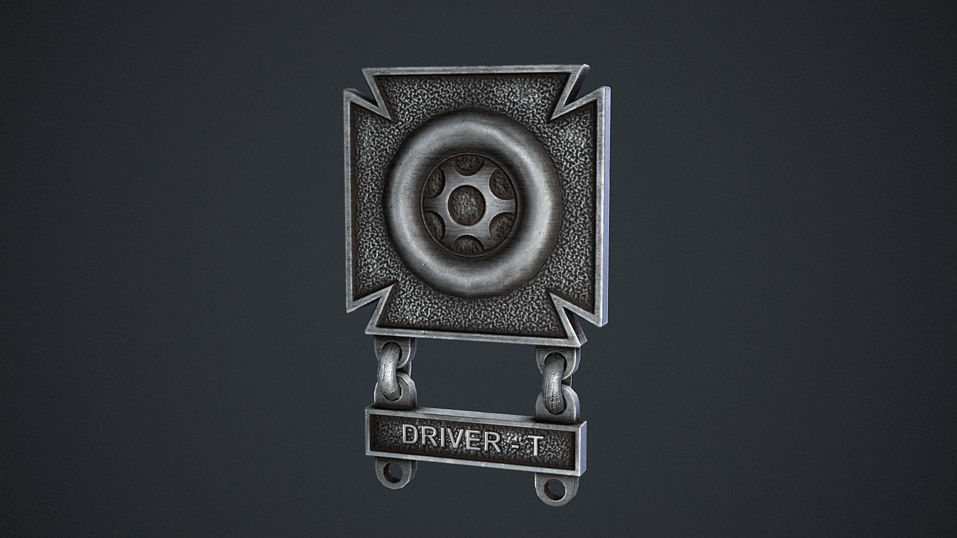 Driver Mechanic Badge Low-poly 3D model_1