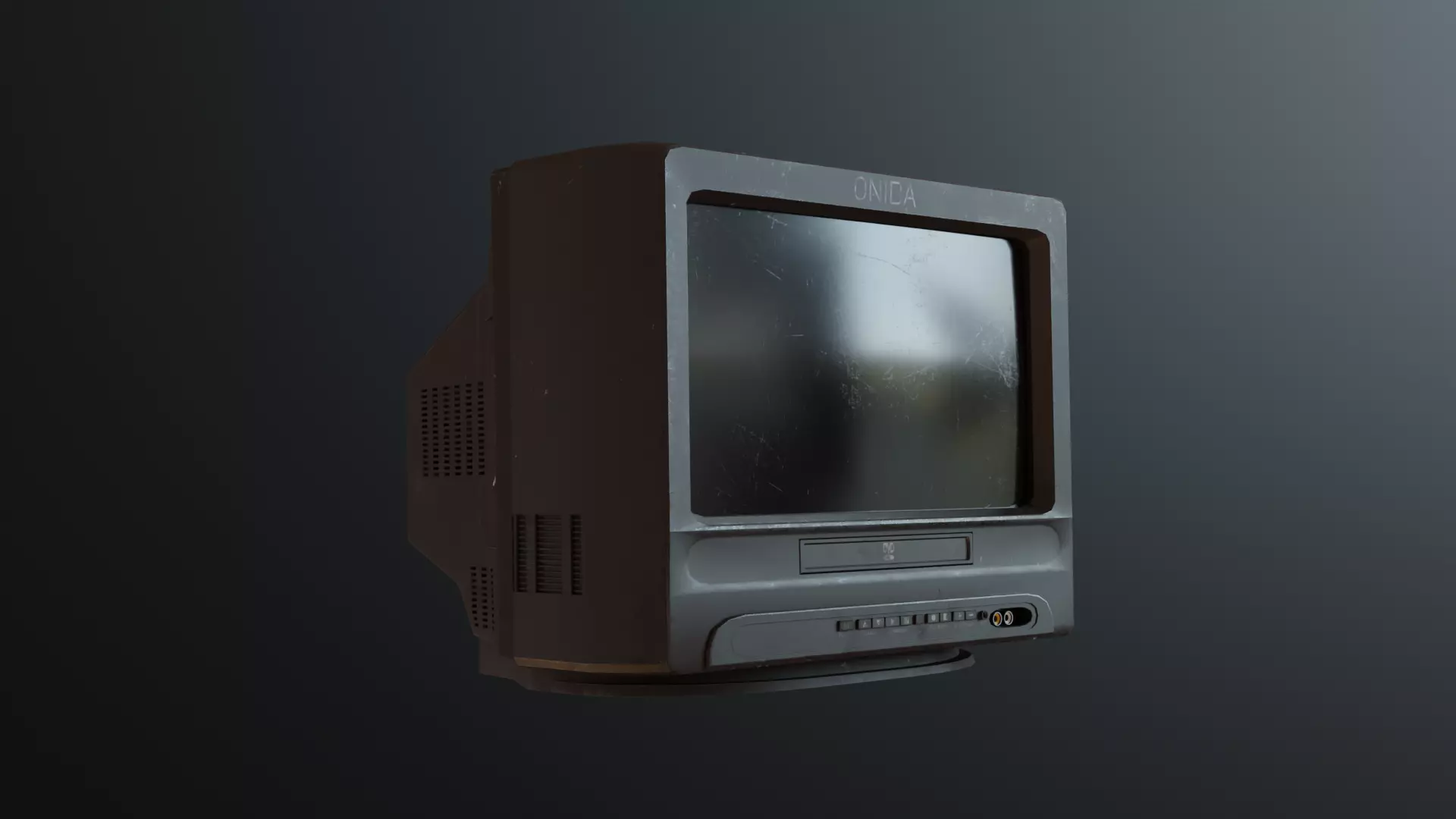 Old Retro TV Unit 3D model