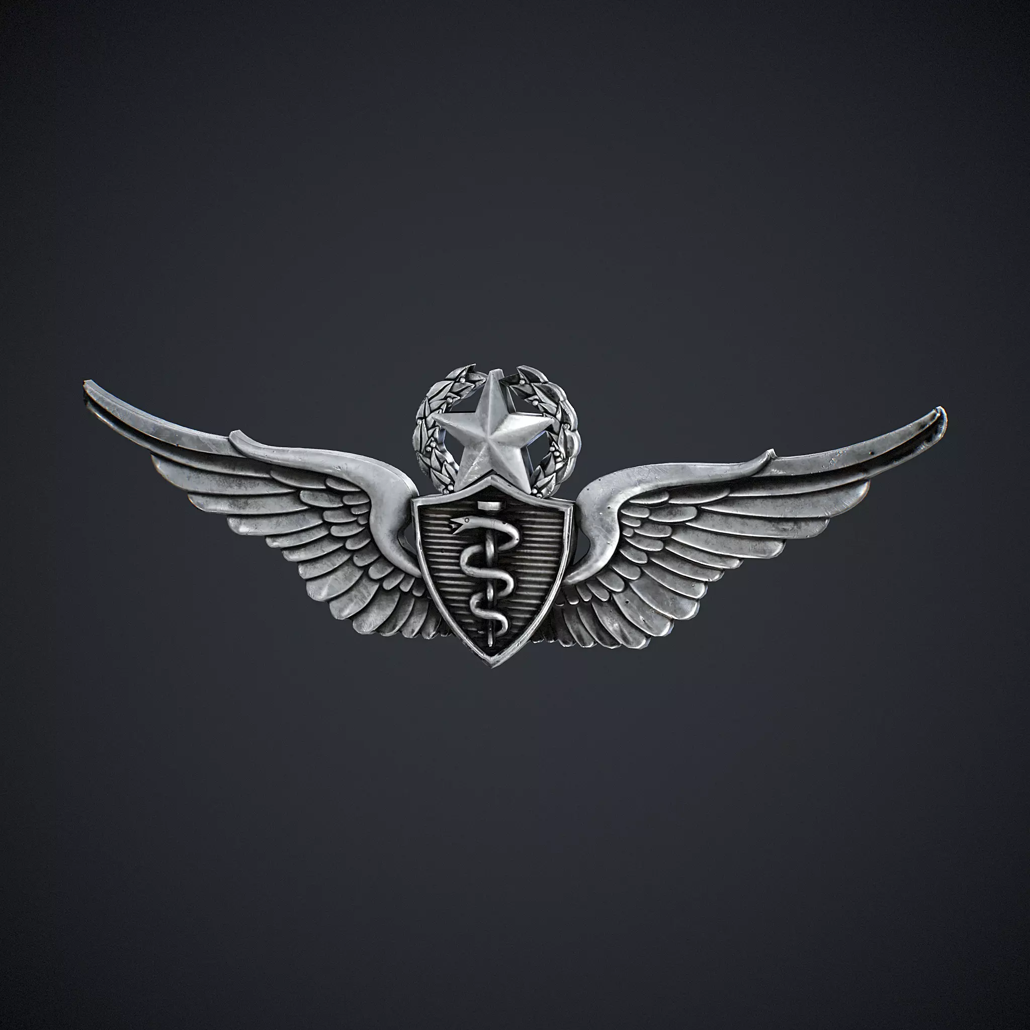 Flight Surgeon Badge Low-poly 3D model