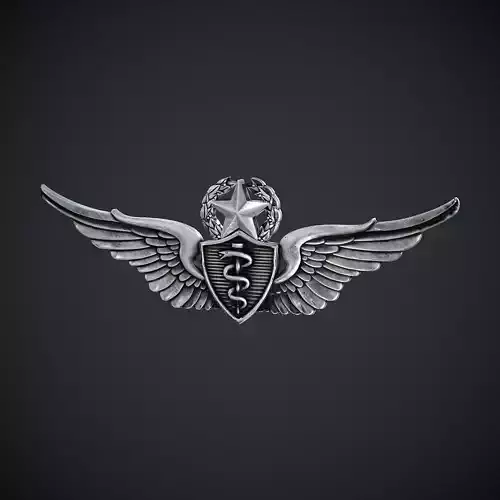 Flight Surgeon Badge Low-poly 3D model