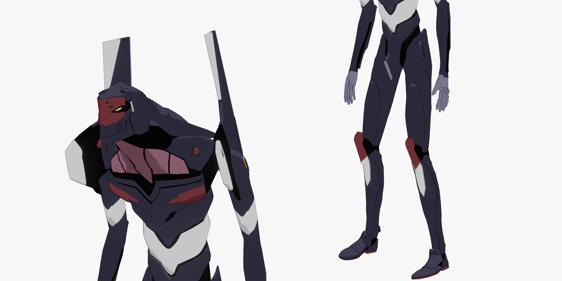 Rigged EVA 03 Unit Neon Genesis Evangelion Low-poly 3D model_6