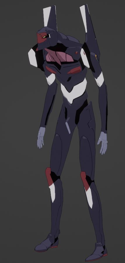 Rigged EVA 03 Unit Neon Genesis Evangelion Low-poly 3D model_16