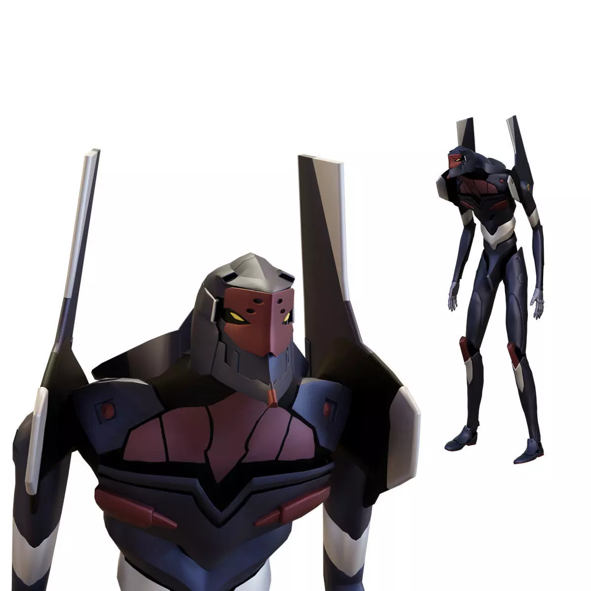 Rigged EVA 03 Unit Neon Genesis Evangelion Low-poly 3D model_0