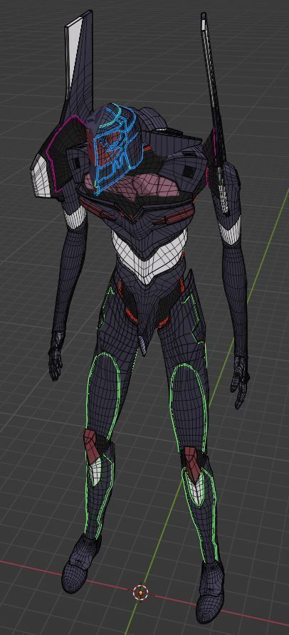 Rigged EVA 03 Unit Neon Genesis Evangelion Low-poly 3D model_21