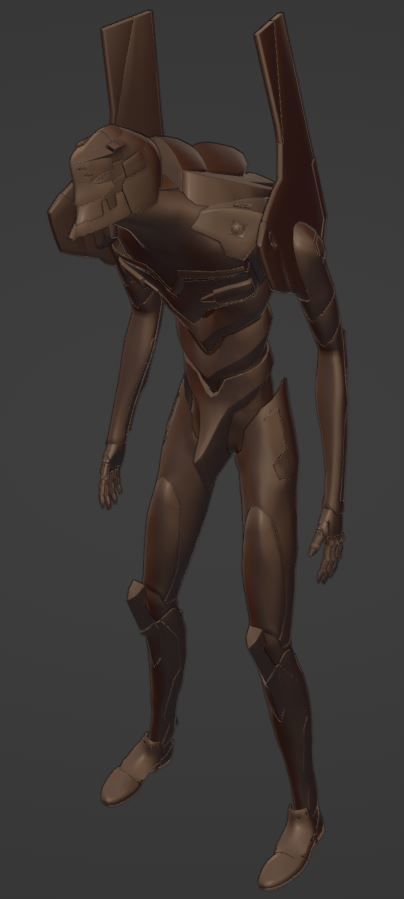 Rigged EVA 03 Unit Neon Genesis Evangelion Low-poly 3D model_23
