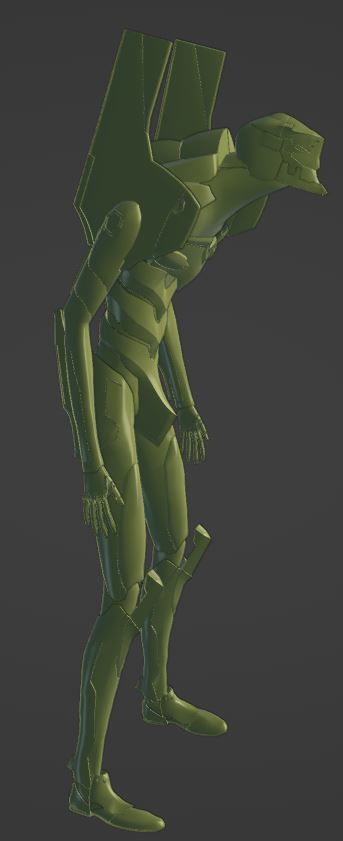 Rigged EVA 03 Unit Neon Genesis Evangelion Low-poly 3D model_25