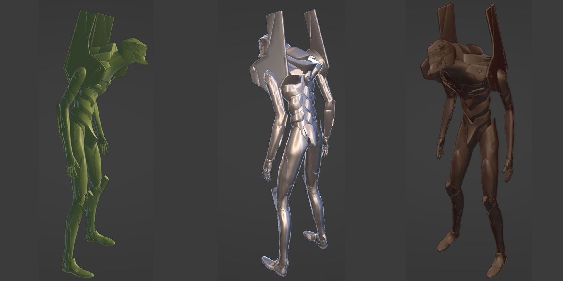 Rigged EVA 03 Unit Neon Genesis Evangelion Low-poly 3D model_14