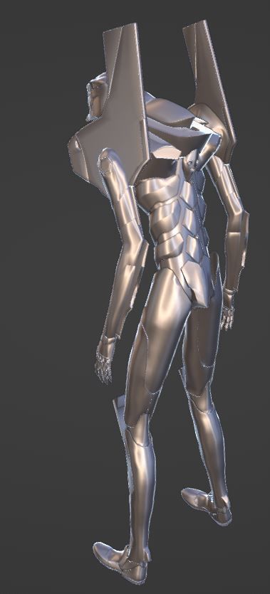 Rigged EVA 03 Unit Neon Genesis Evangelion Low-poly 3D model_26